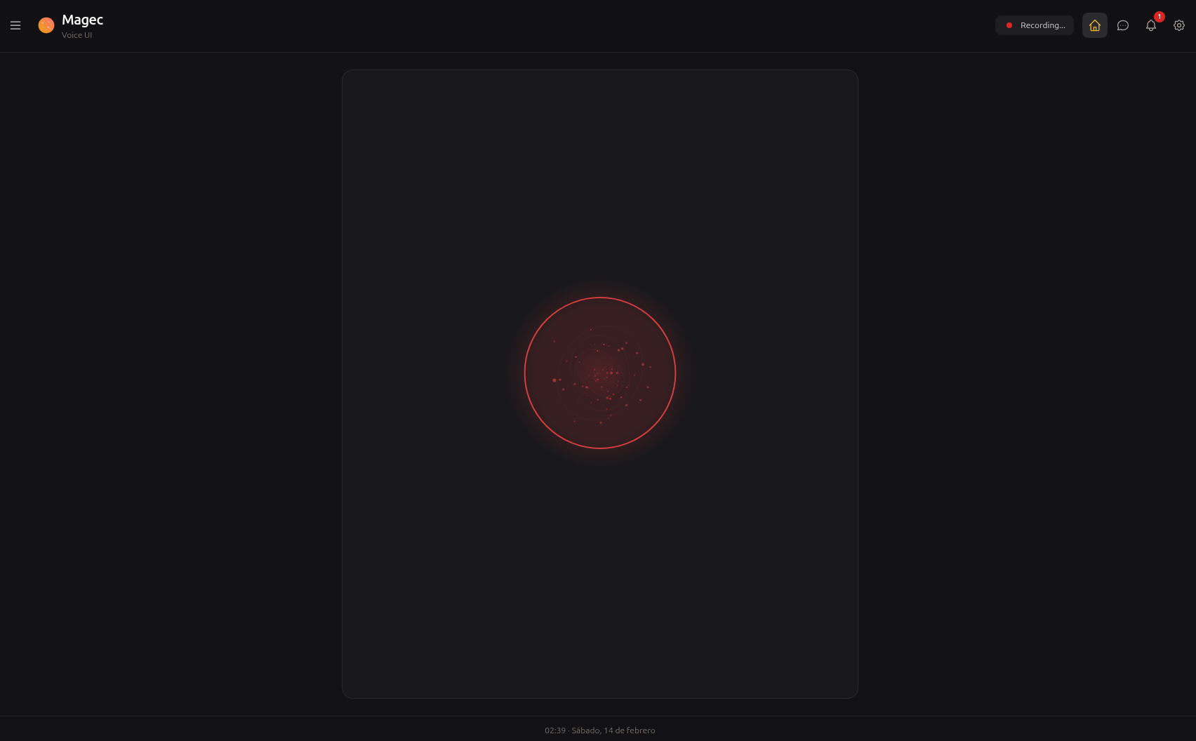 Voice UI — Recording